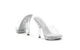 Slip On Sandal Clear 5in - Lingerie