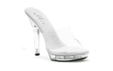 Slip On Sandal Clear 5in - Lingerie