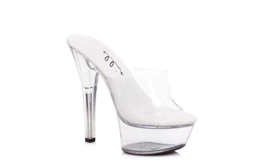 Slip On Sandal Clear 6in - Lingerie