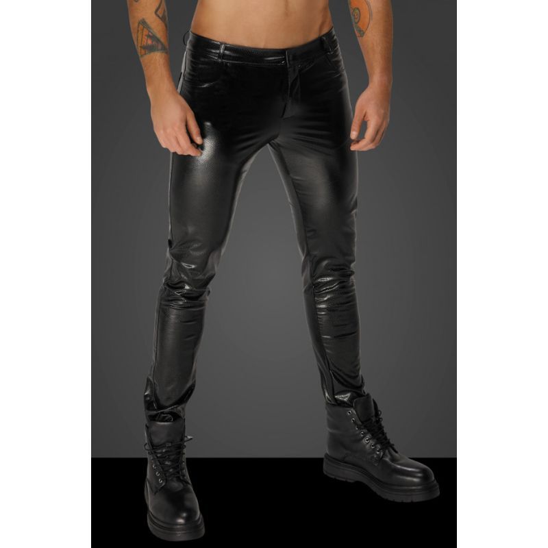 Snake Wetlook Long Pants with Back Pockets - Lingerie