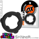 Spinner Silicone Ring Black - Naughty by Nature Adult Store