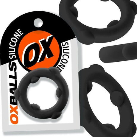 Spinner Silicone Ring Black - Naughty by Nature Adult Store