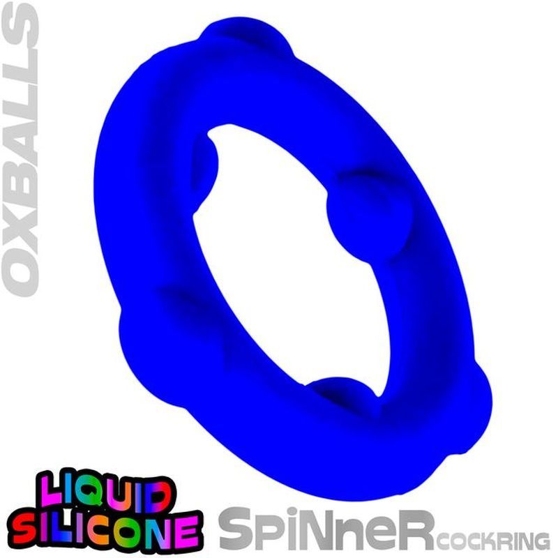 Spinner Silicone Ring Blue - Naughty by Nature Adult Store