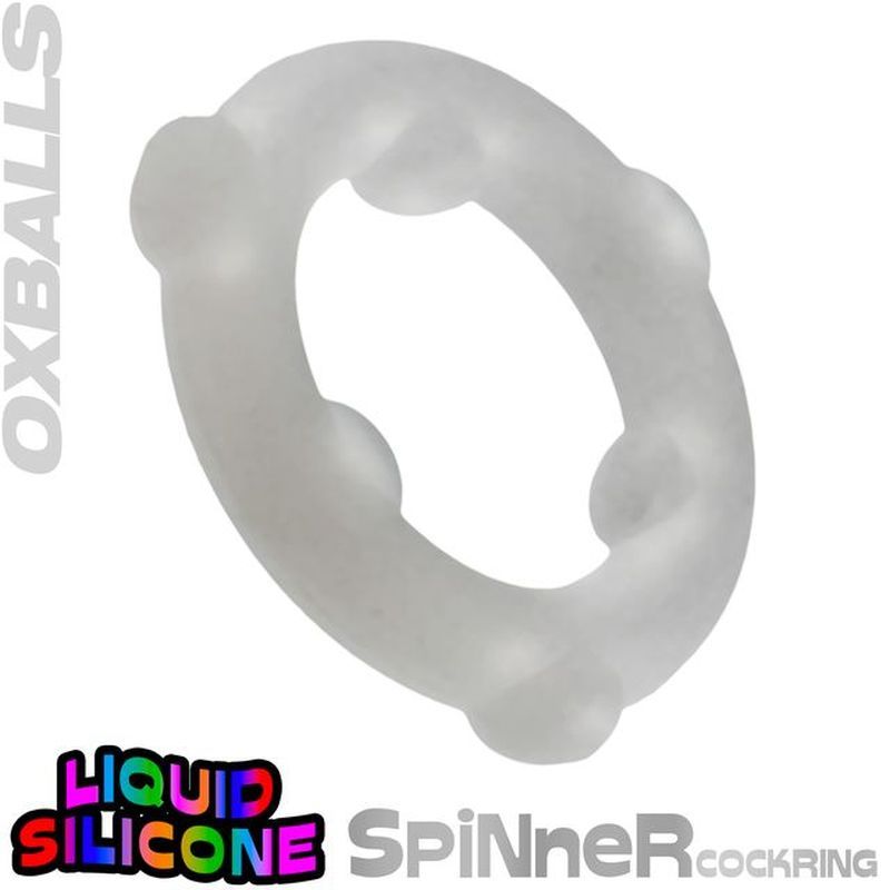 Spinner Silicone Ring Clear - Naughty by Nature Adult Store