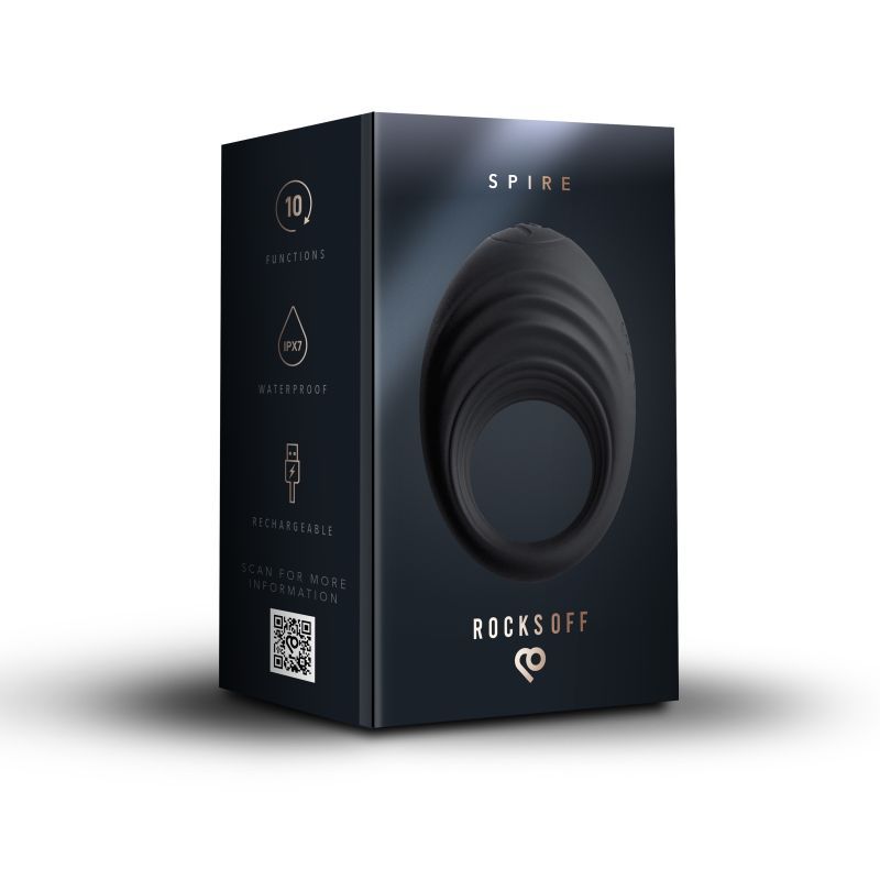 Spire 10 Speed Silicone Vibrating Cock Ring - Adult Toys