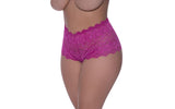 Split Crotch Boy Short Raspberry - Lingerie