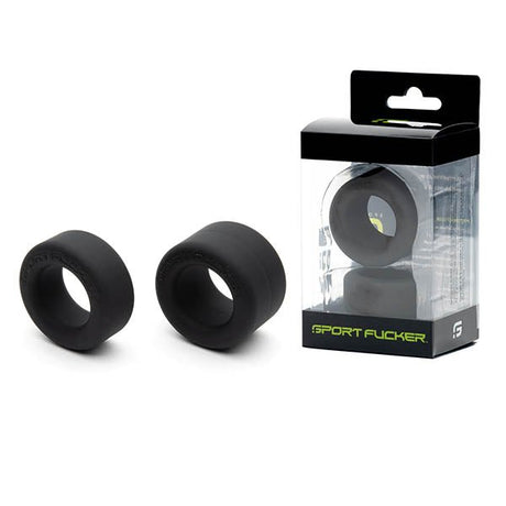 Sport Fucker Nutt Job Set - Black Cock Rings - Set of 2 - COCK RINGS