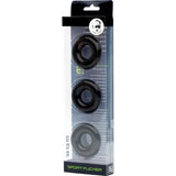 Sport Fucker Rubber Cockring 3 Pk Black - Adult Toys
