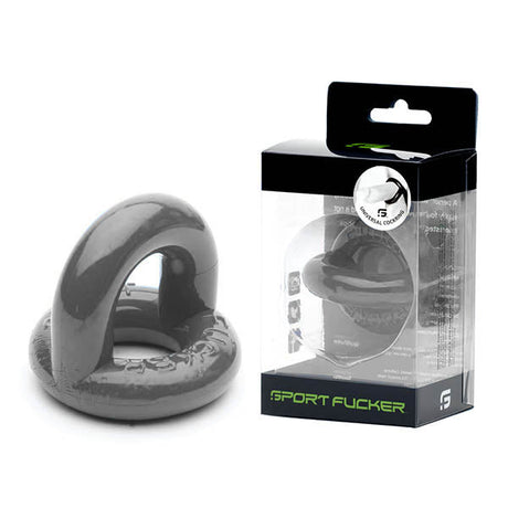 Sport Fucker Universal Cock Ring - Grey Cock & Balls Ring - COCK RINGS