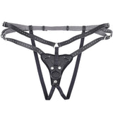 SPORTSHEETS Aurora High Waisted Strap On - Black Adjustable Strap - On Harness (No Probe Included) - STRAP - ONS