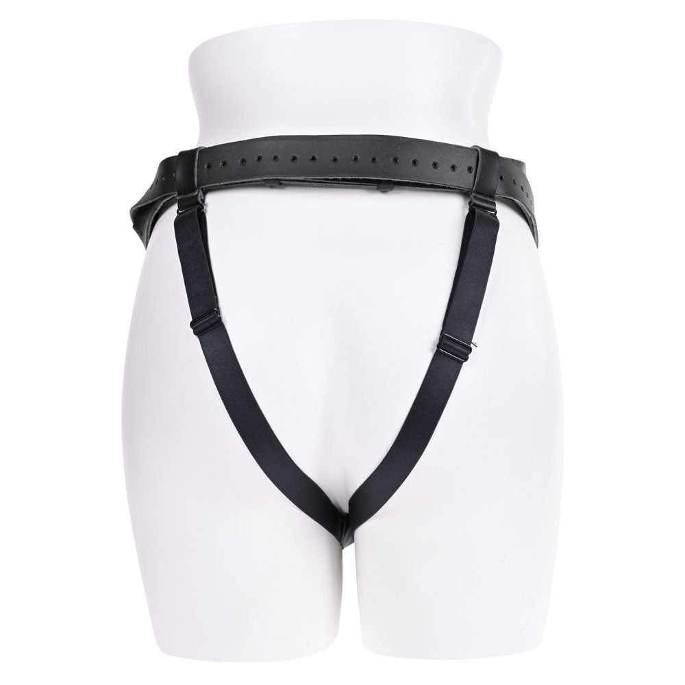 SPORTSHEETS Aurora High Waisted Strap On - Black Adjustable Strap - On Harness (No Probe Included) - STRAP - ONS