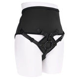 SPORTSHEETS High Waisted Corset Strap On - Black Adjustable Strap - On Harness (No Probe Included) - STRAP - ONS