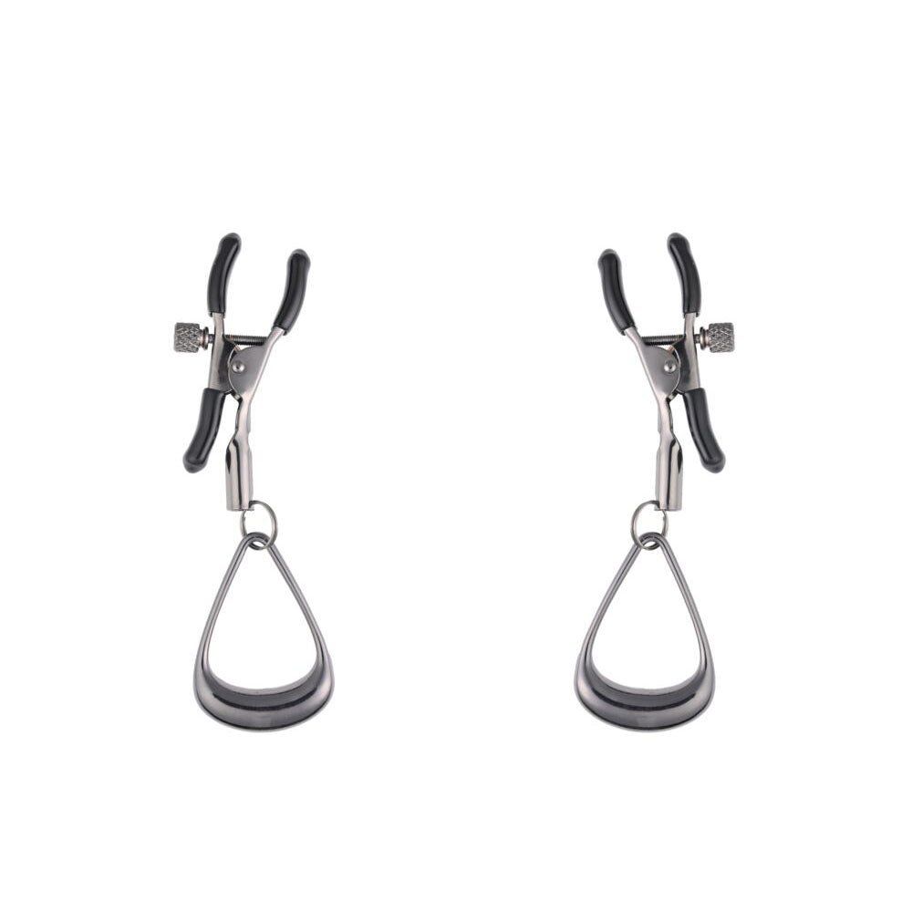 SPORTSHEETS Velvet Noir Tuggable Nipple Clamps - Naughty by Nature Adult Store