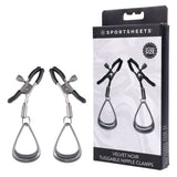 SPORTSHEETS Velvet Noir Tuggable Nipple Clamps - Naughty by Nature Adult Store