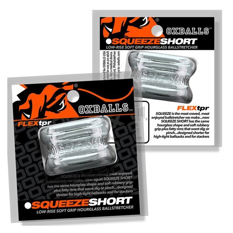 Squeeze Short Ballstretcher Clear - Naughty by Nature Adult Store