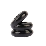 Stacked Dual Pleasure Ring Black - Naughty by Nature Adult Store