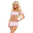 Starline Pleated Solid Mini Skirt Pink - Lingerie