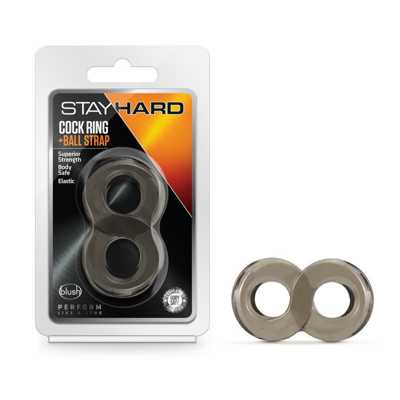 Stay Hard Cock Ring and Ball Strap - Black Cock & Ball Ring - COCK RINGS