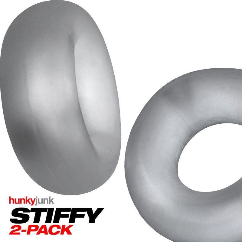Stiffy 2 Pc Bulge Cockrings by HunkyJunk Ice Clear Ice - Adult Toys
