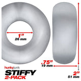 Stiffy 2 Pc Bulge Cockrings by HunkyJunk Ice Clear Ice - Adult Toys