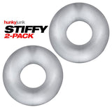 Stiffy 2 Pc Bulge Cockrings by HunkyJunk Ice Clear Ice - Adult Toys