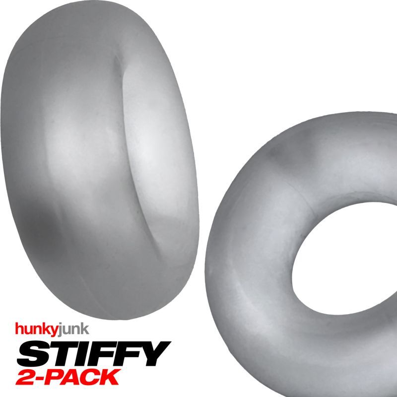 Stiffy 2 Pc Bulge Cockrings by HunkyJunk Ice Clear Ice - Adult Toys