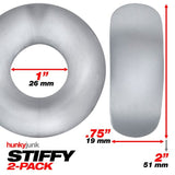 Stiffy 2 Pc Bulge Cockrings by HunkyJunk Ice Clear Ice - Adult Toys