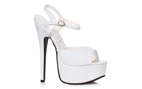 Stiletto Sandal White 6.5in - Lingerie