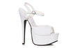 Stiletto Sandal White 6.5in - Lingerie
