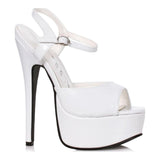Stiletto Sandal White 6.5in - Lingerie