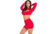 Stop and Stare 2 Pc Skirt Set Red - Lingerie