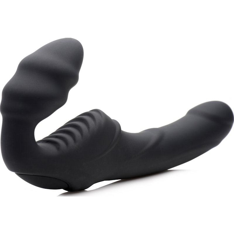 Strap U Slim Rider - Vibrating Silicone Strapless Strap - On Dildo - Adult Toys