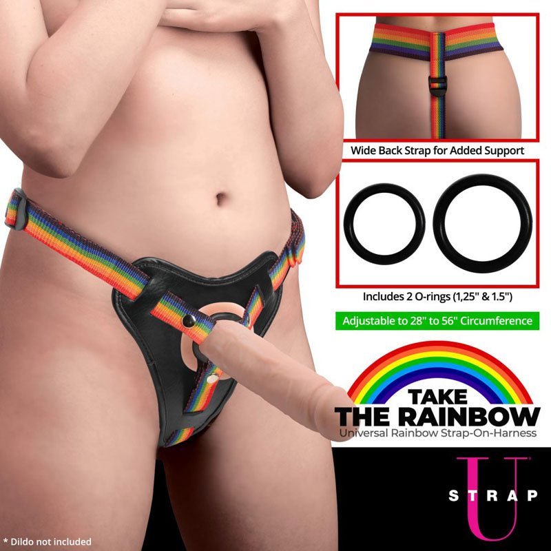 Strap - U Take the Rainbow - Universal Strap - On Harness (No Probe Included) - Naughty by Nature Adult Store