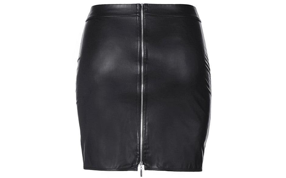 Stretch Wetlook Mesh Criss Cross Skirt Black - Naughty by Nature Adult Store