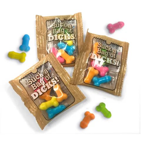 Suck A Bag Of Dicks - Fruit Flavoured Lollies - 100 Party Packs - NOVELTIES