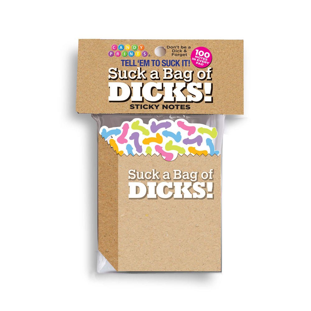 Suck A Bag Of Dicks! Sticky Notes - 100 Pack - Naughty by Nature Adult Store