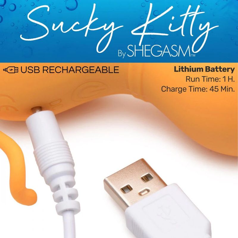 Sucky Kitty 7X Clitoral Stimulator Orange - Adult Toys - Naughty by Nature Adult Store