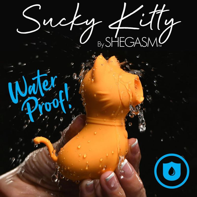 Sucky Kitty 7X Clitoral Stimulator Orange - Adult Toys