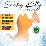 Sucky Kitty 7X Clitoral Stimulator Orange - Adult Toys