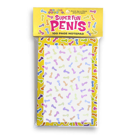 Super Fun Penis Notepad - 100 Pages - Naughty by Nature Adult Store