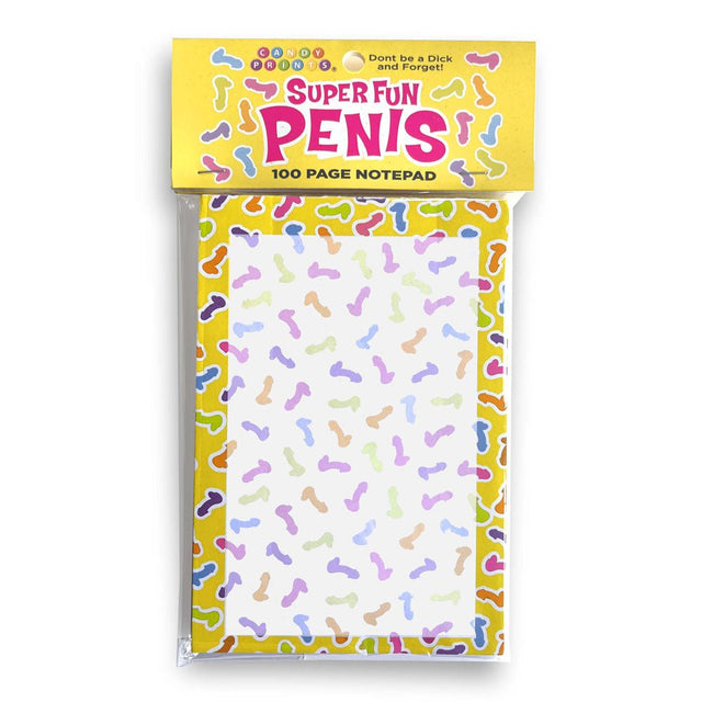 Super Fun Penis Notepad - 100 Pages - NOVELTIES - Naughty by Nature Adult Store