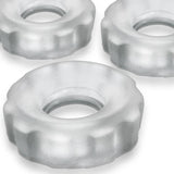 Super Hunkyjunk 3 Pc Cockrings Clear Ice - Adult Toys