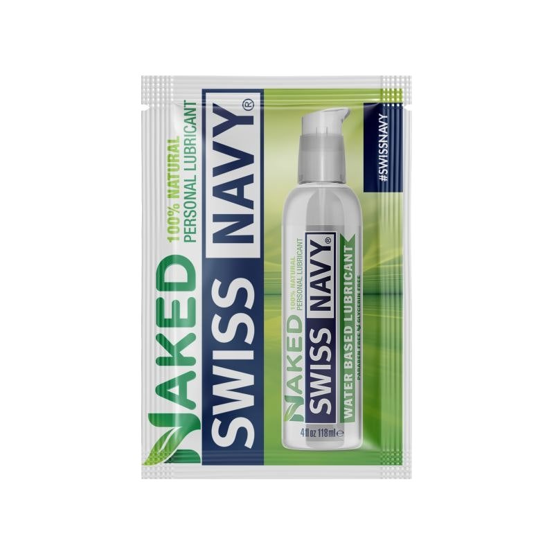 Swiss Navy Naked All Natural Water Based Lubricant 5ml Sachets (100 Pc) - Lotions & Potions