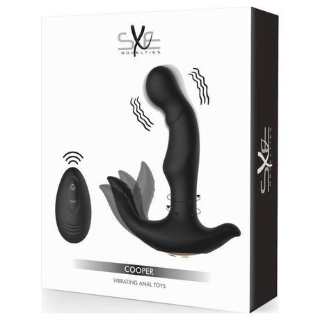 SXE Cooper Vibrating Remote Control Anal Prostate Dildo Plug - Adult Toys