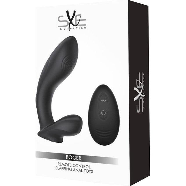 SXE Roger Remote Control Vibrating and Slapping Anal Dildo - Adult Toys