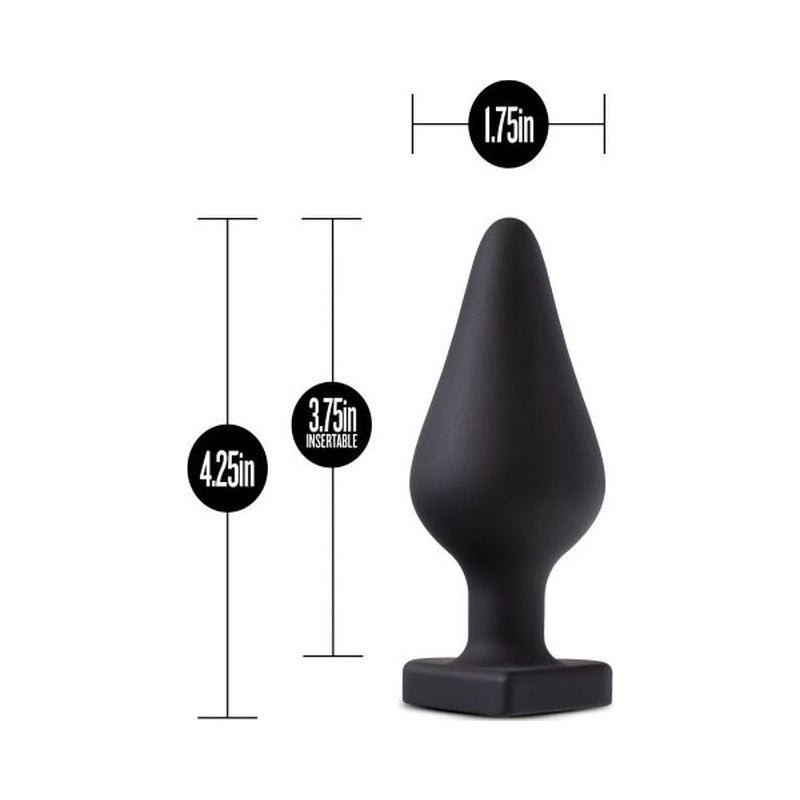 Temptasia Fuck Me Butt Plug Black - Adult Toys