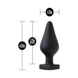 Temptasia Fuck Me Butt Plug Black - Adult Toys