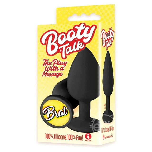 The 9's Booty Talk - Brat - Black Butt Plug - Anal Toys