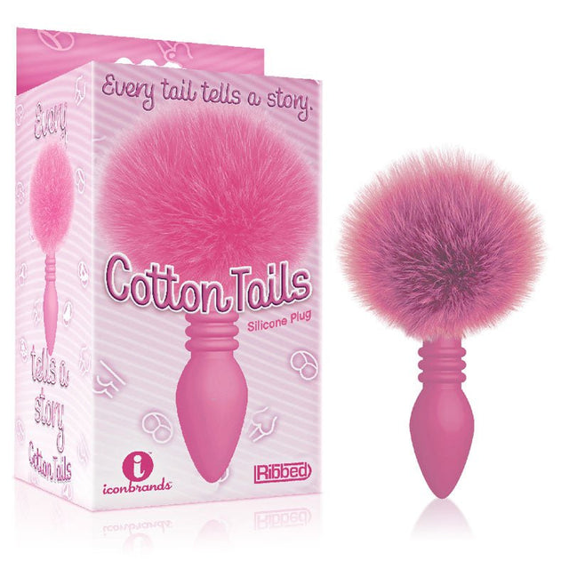 The 9's Cottontails, Ribbed Pink - Anal Toys
