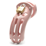 The Curve Chastity Cock Cage Kit - Pink 3.75 Inch - BONDAGE - TOYS
